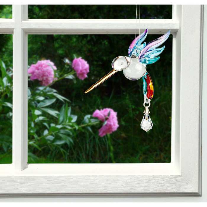Fantasy Glass Suncatcher Hummingbird Summer